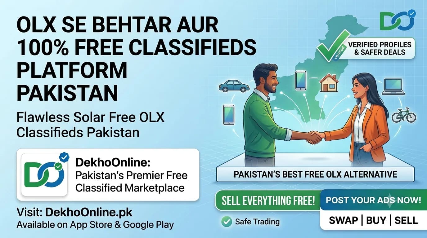 OLX Alternative Pakistan: DekhoOnline.pk Par 100% Free Ads Aur Modern Features